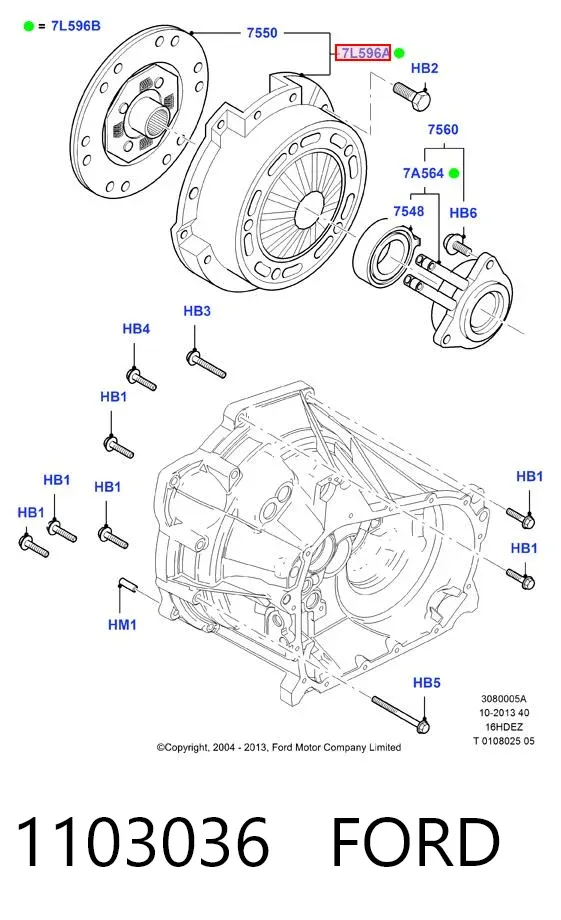 Сцепление 1103036 Ford