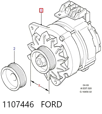 Генератор 1107446 Ford