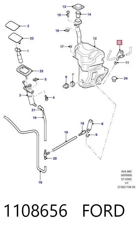 Насос-мотор омывателя стекла переднего/заднего 1108656 Ford