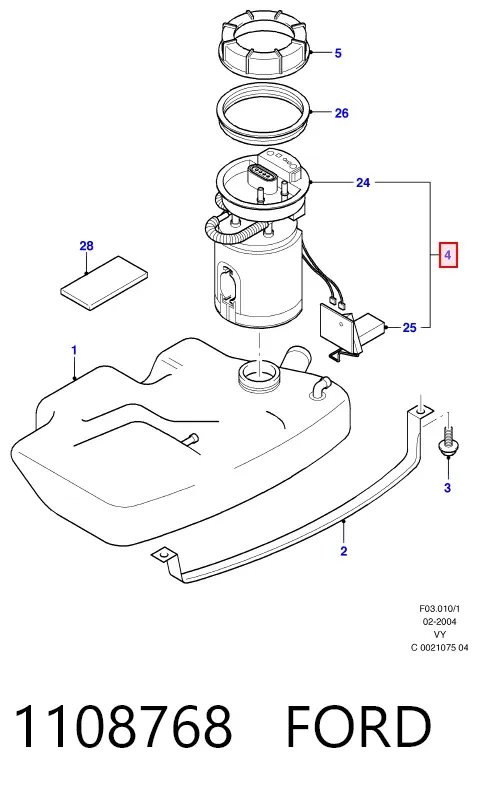 Бензонасос 1108768 Ford