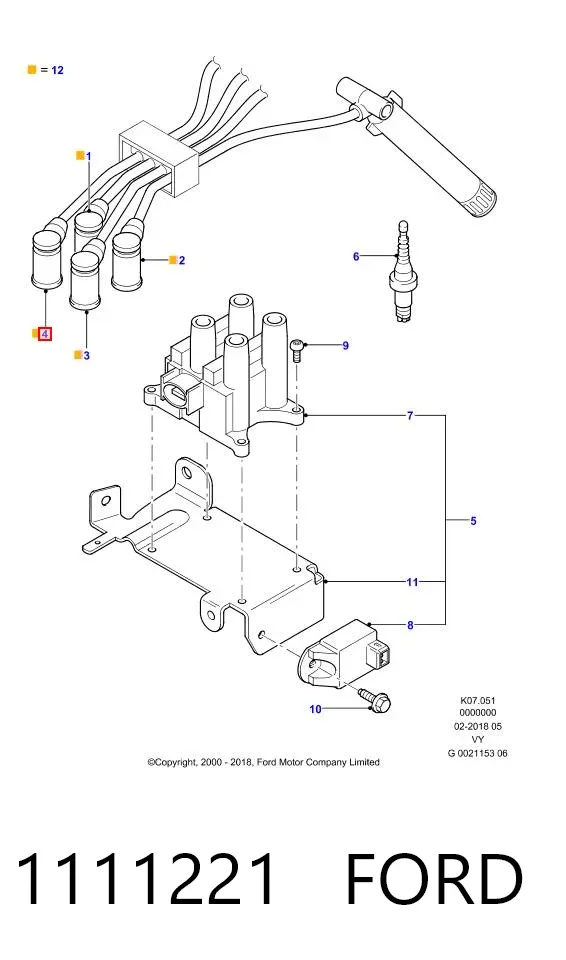 Высоковольтные провода 1111221 Ford