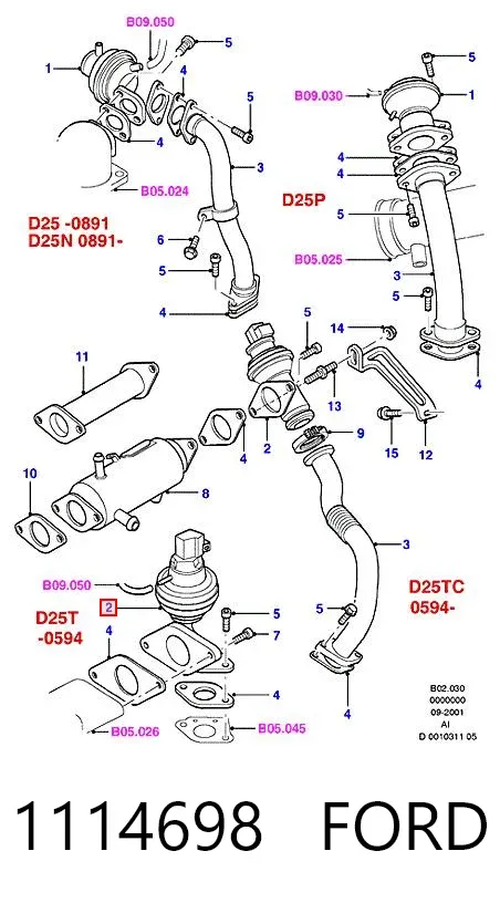 Клапан ЕГР 1114698 Ford