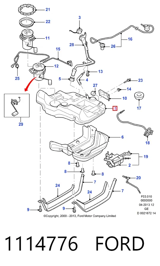 Бензобак Ford Mondeo III