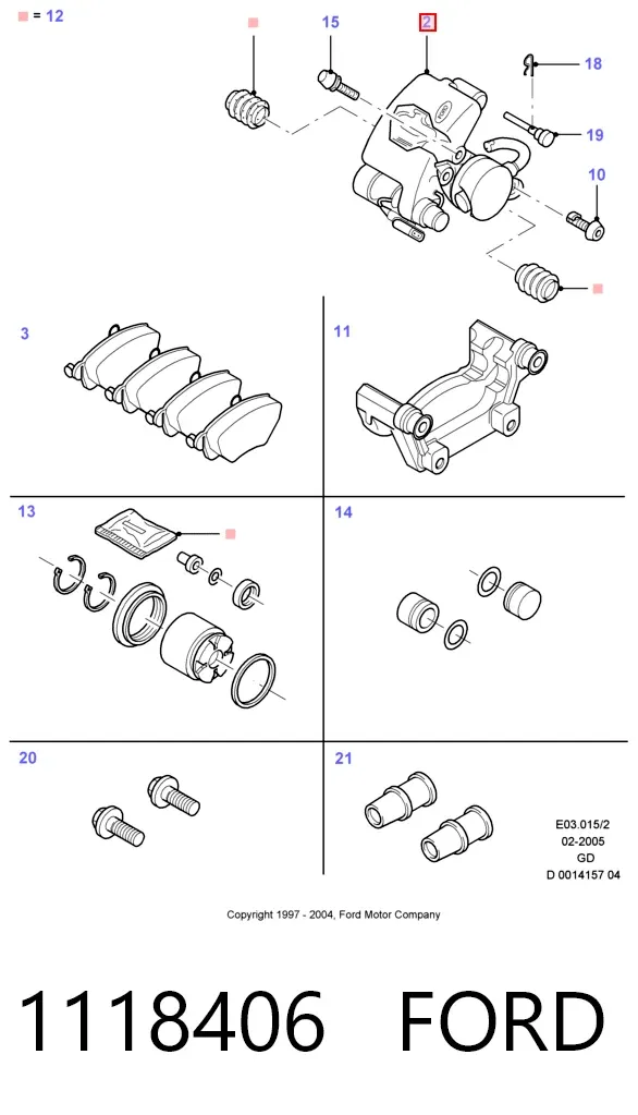 Суппорт задний правый 1118406 Ford