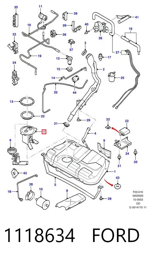 Бензонасос 1118634 Ford