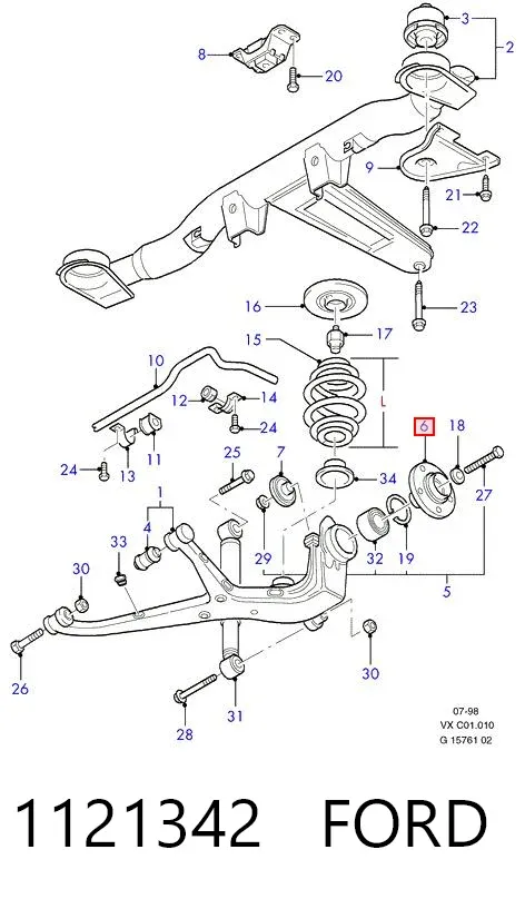 Передняя ступица 1121342 Ford