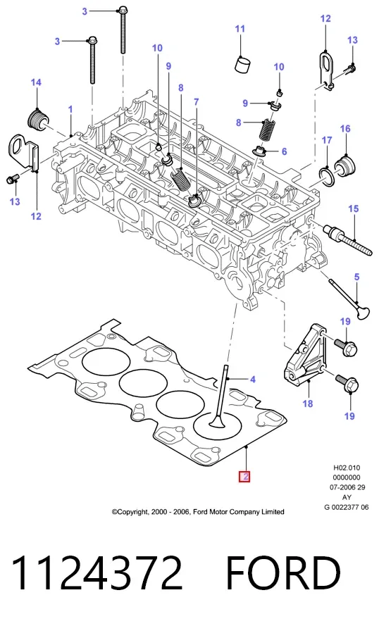Прокладка ГБЦ 1124372 Ford