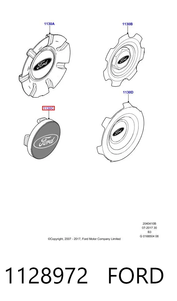 Колпаки 1128972 Ford