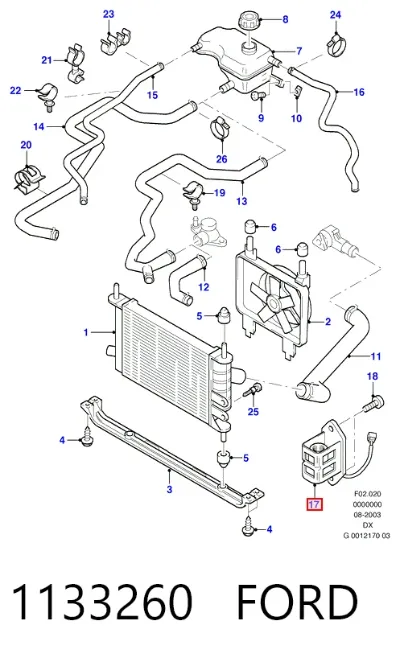 Резистор моторчика вентилятора кондиционера FORD 1133260