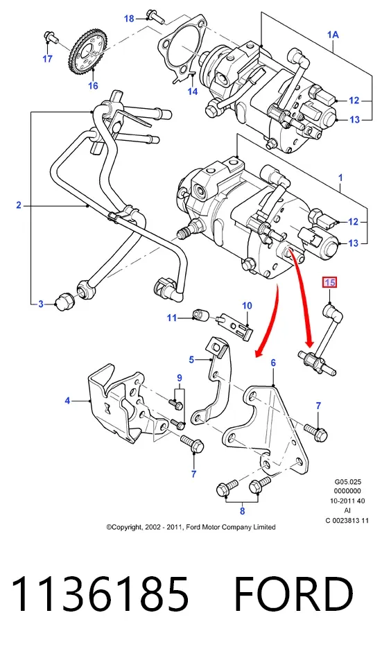 Клапан редукционный 1136185 Ford