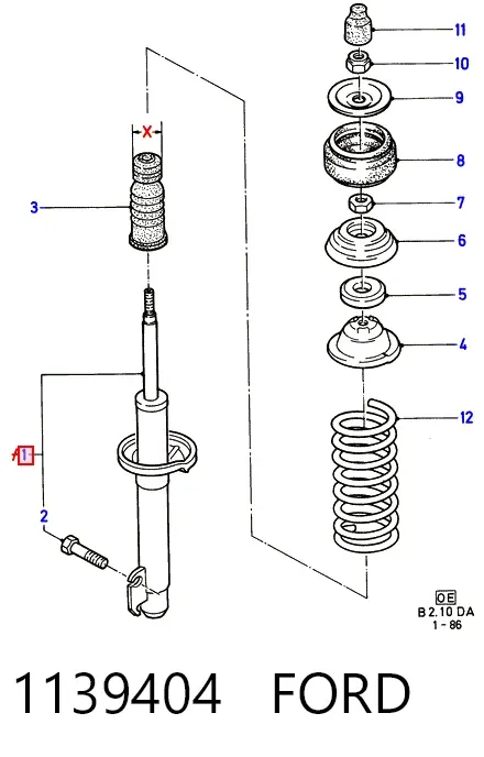 Амортизатор передний 1139404 Ford