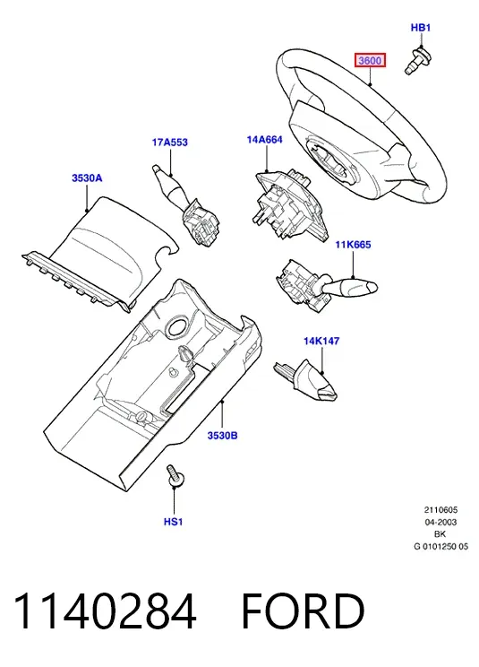Руль 1140284 Ford