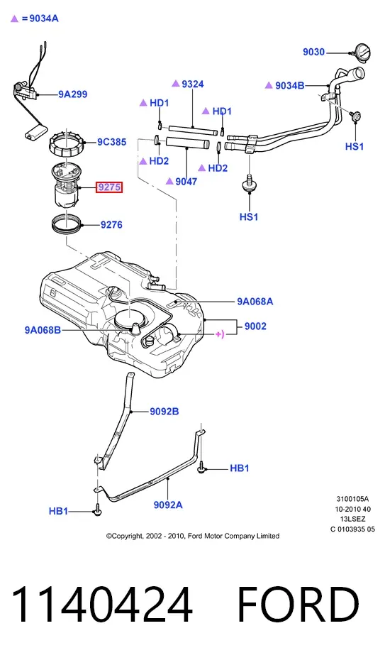 Бензонасос 1140424 Ford