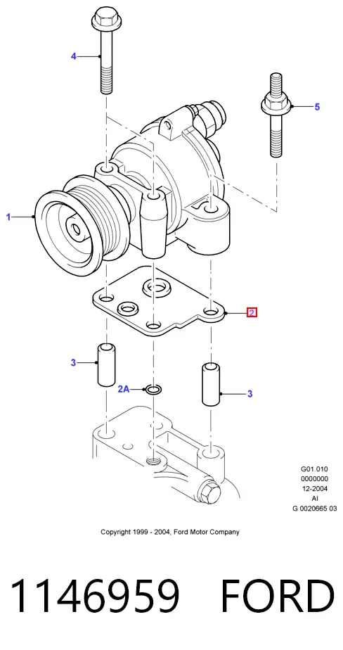 Прокладка вакуумного насоса 1146959 Ford