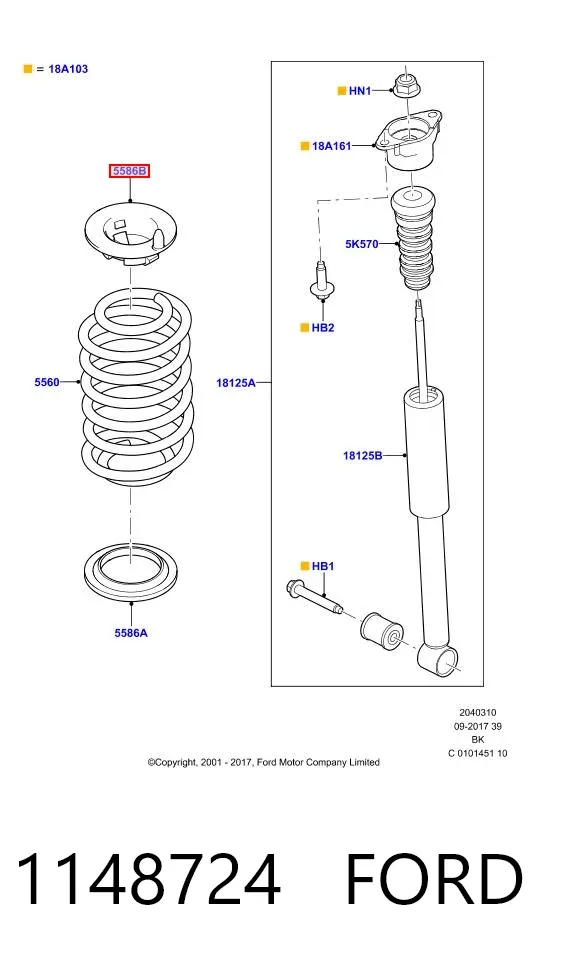 Проставка задней пружины 1148724 Ford