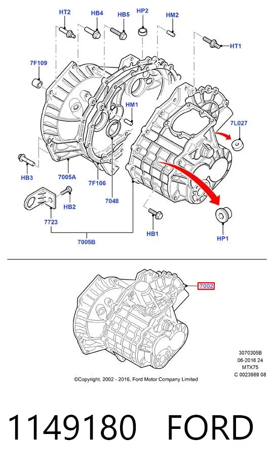 КПП 1149180 Ford