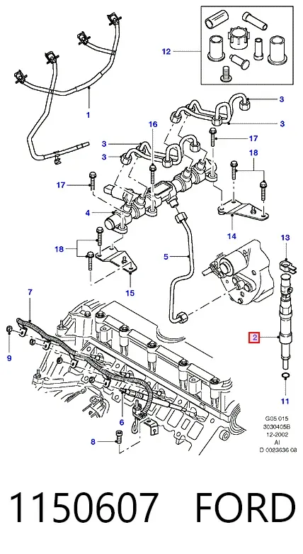 Топливные форсунки 1150607 Ford