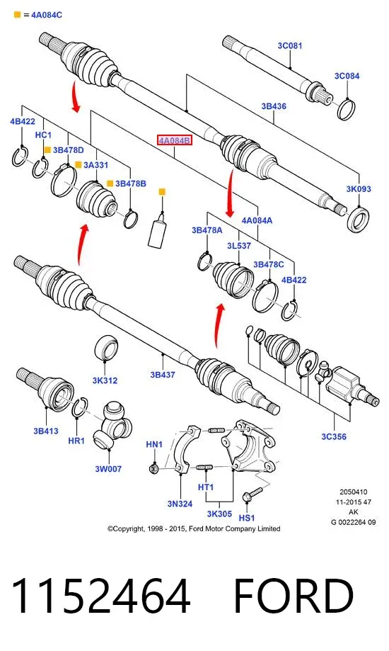 Пыльник ШРУСа наружный 1152464 Ford