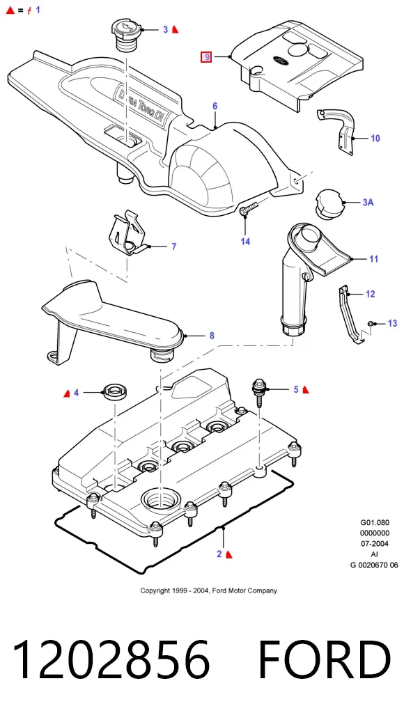 Крышка двигателя Ford Mondeo III
