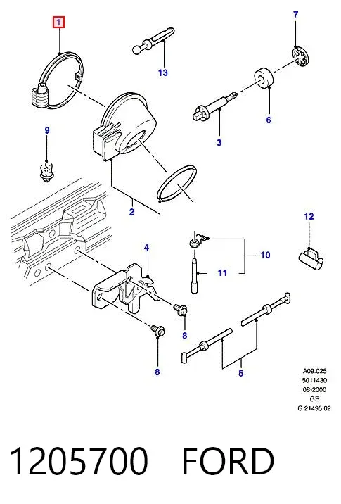 Лючок бензобака 1205700 Ford