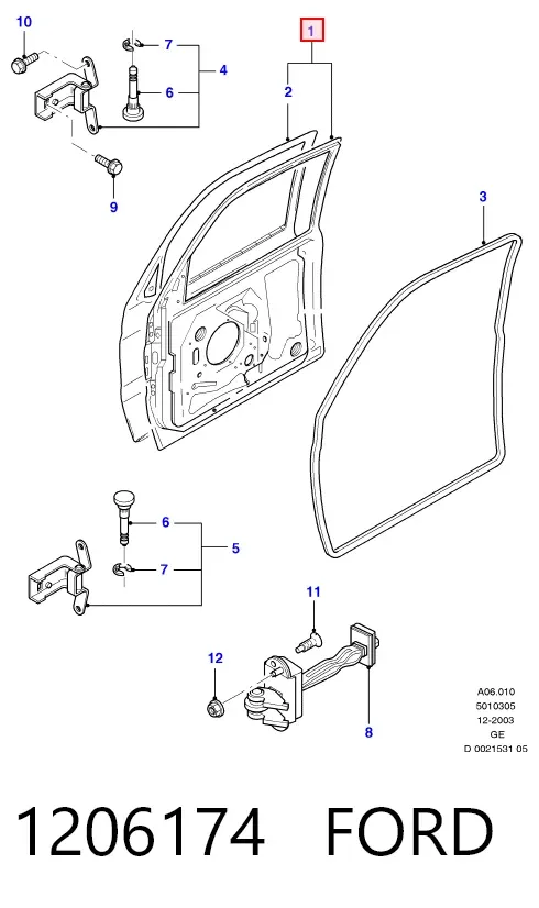 Дверь передняя правая Ford Mondeo III