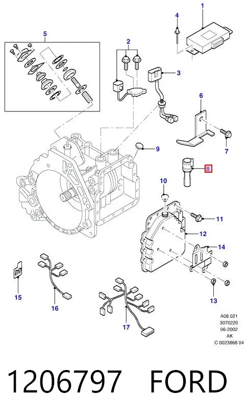 Датчик скорости 1206797 Ford