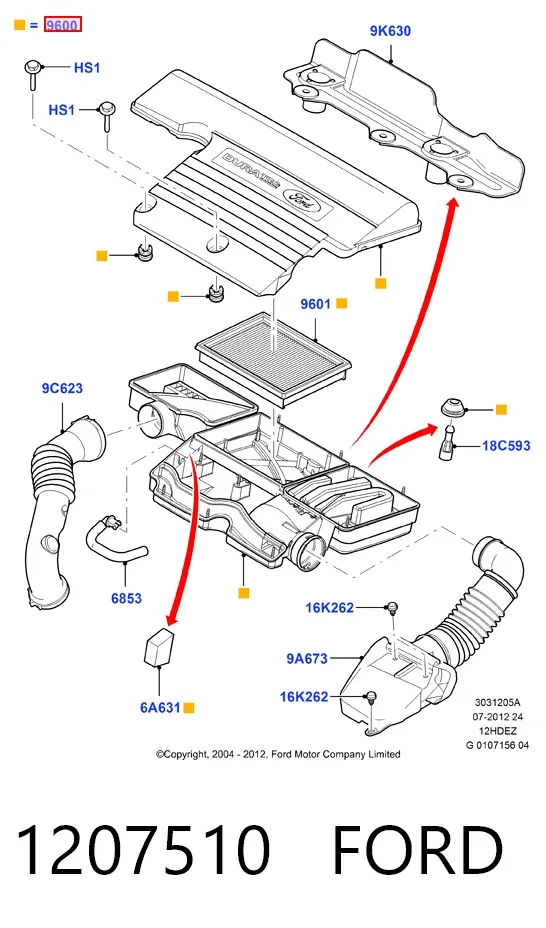 Корпус фильтра 1207510 Ford