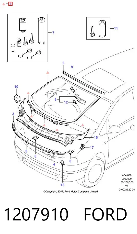 Лобовое стекло 1207910 Ford