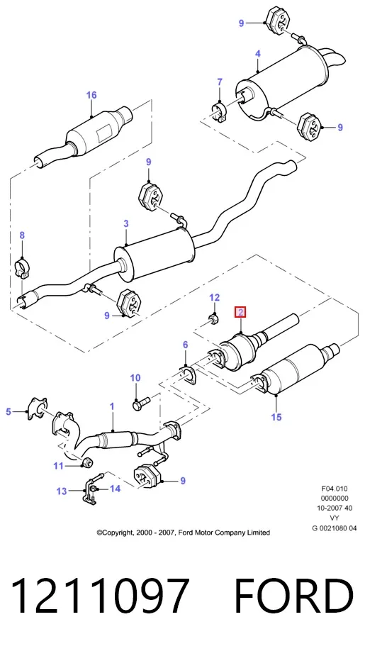 Катализатор 1211097 Ford