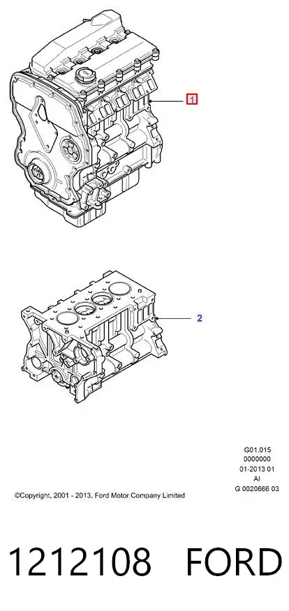 Двигатель 1212108 Ford