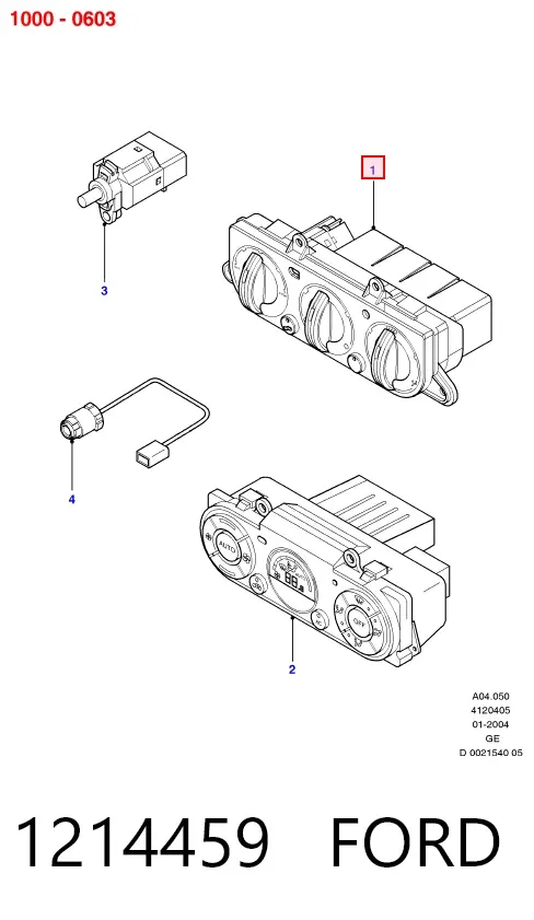 Блок управления кондиционером 1214459 Ford