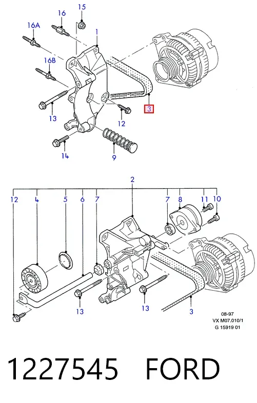 Ремень генератора 1227545 Ford