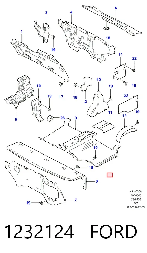 Шумоизоляция капота 1232124 Ford