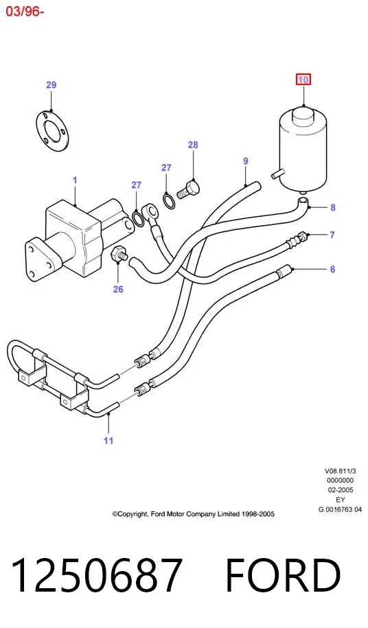 Бачок ГУР 1250687 Ford