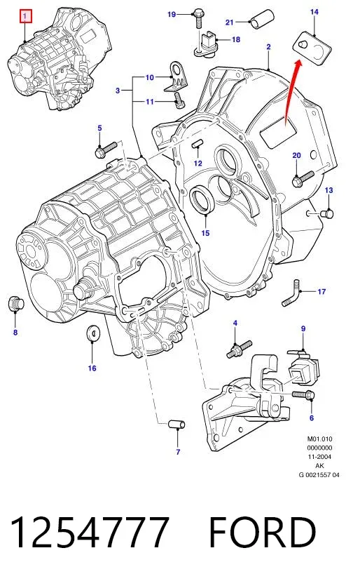 КПП 1254777 Ford