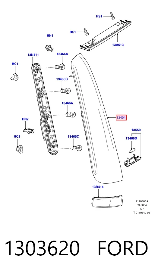 Задний фонарь Ford C-Max DM2