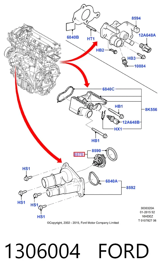 Термостат 1306004 Ford