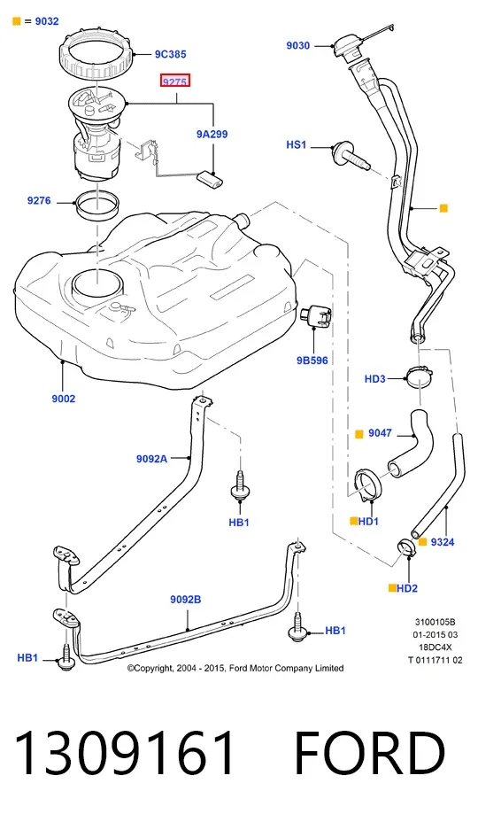 Бензонасос 1309161 Ford