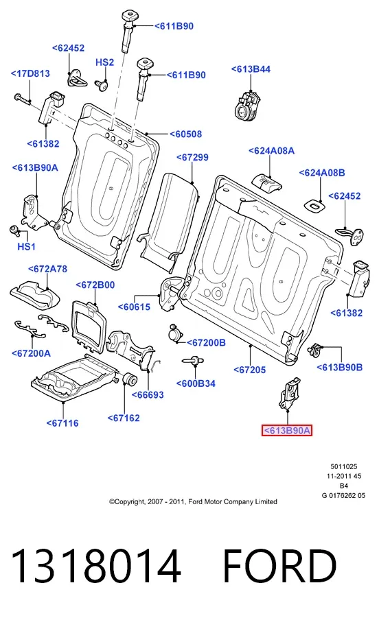 Рычаг передней подвески левый 1318014 Ford