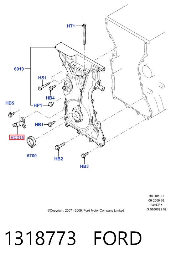 Датчик коленвала 1318773 Ford