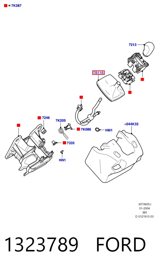 Чехол на рычаг переключения 1323789 Ford
