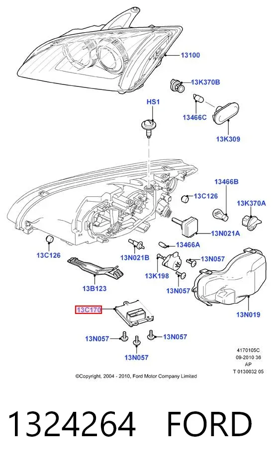 Блок розжига ксенона 1324264 Ford
