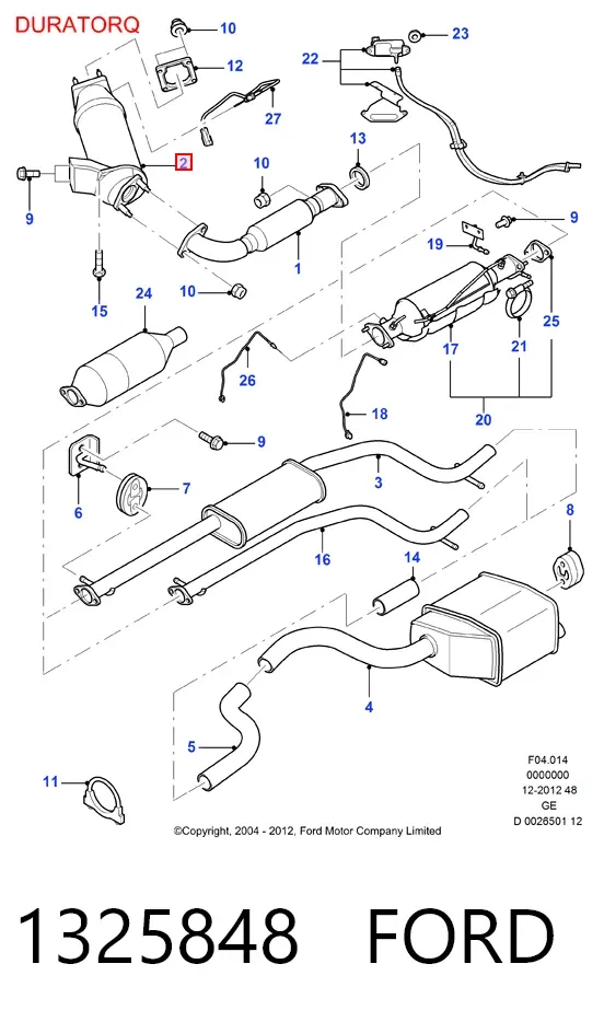 Катализатор 1325848 Ford