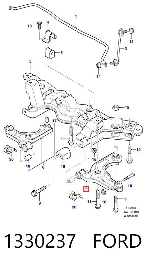 Рычаг передней подвески левый 1330237 Ford