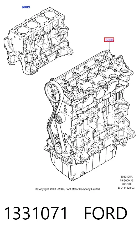 Двигатель 1331071 Ford
