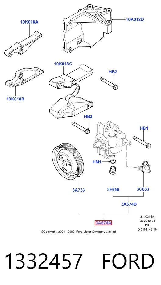 Насос ГУР 1332457 Ford