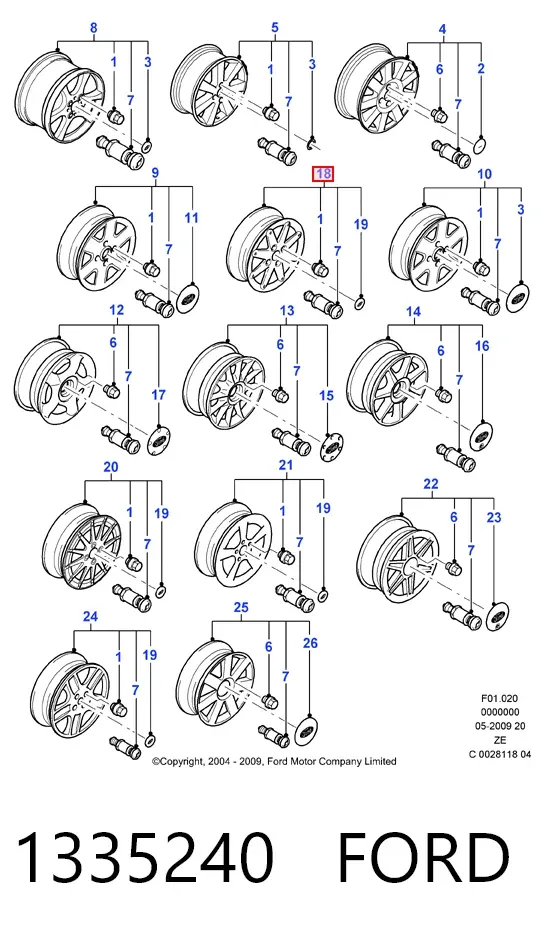  4S6J1007BA Ford