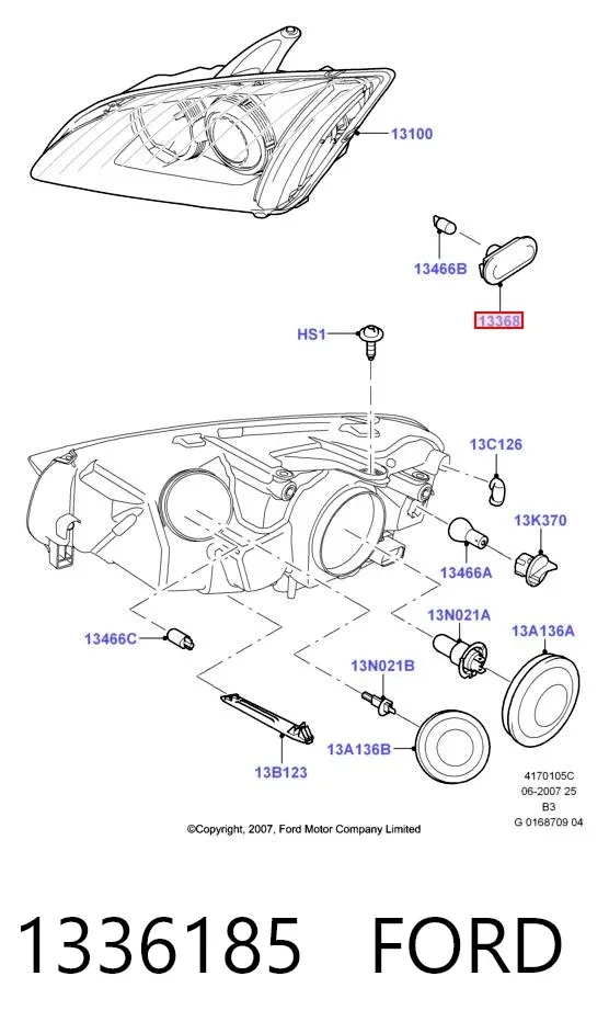 Повторитель поворота 1336185 Ford