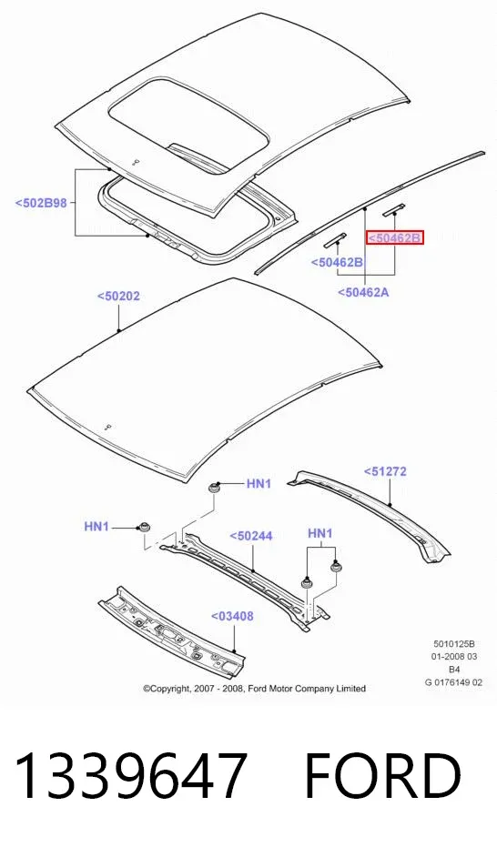 Заглушка рейлинга 1339647 Ford