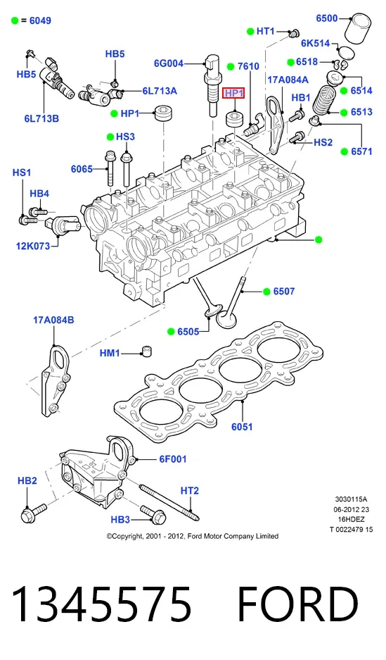 Заглушка ГБЦ 1345575 Ford